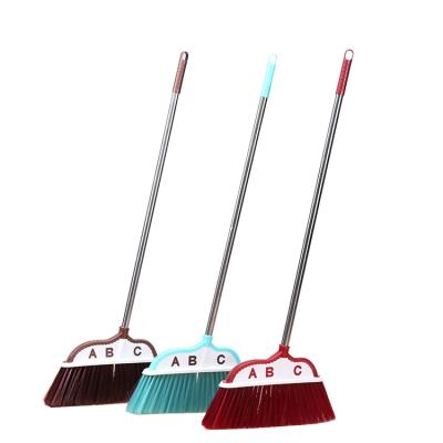 China Household broom and dustpan home cleaning set with long metal handle for sale