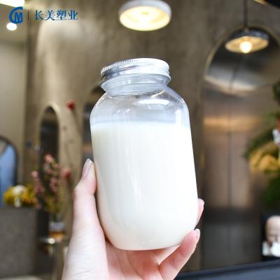 China Beverage Packaging 16oz 17oz 500ml Clear ACP Wide Mouth Empty Clear Bottle Juicy Drinks Bottles for sale