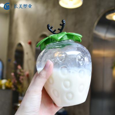 China food & Beverage Packaging Free Sample ACP Pet Bottle Milk Tea 15 oz Plastic Bottle Milk Tea Bottle Ambient for sale