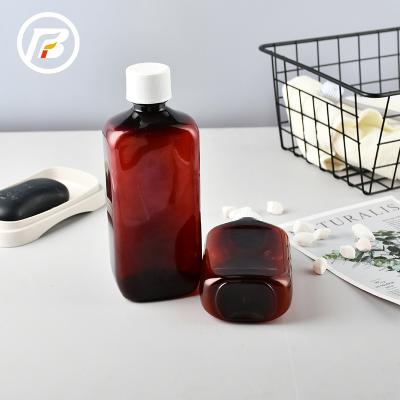 China 8oz 16oz Medicine ACP Amber Liquid Medicine Bottles Wockhardt Bottle Plastic Cough Syrup Bottle for sale