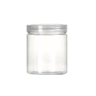 China Food 12oz 13oz 16oz 18oz Clear Wide Mouth Jars Plastic Jars Cookie Jar Plastic Plastic for sale