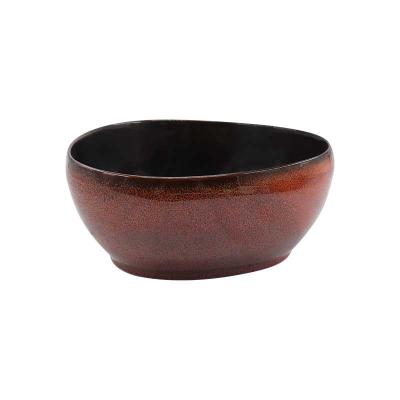 China Eco-Friendly Sustainable Noodle Soup Bowl Ceramic Kitchenware Vintage Matte Black Bowls for sale