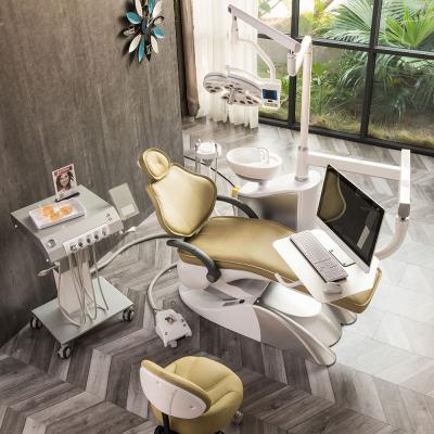 China Multifunctional Metal M8 Implant Chair Unit Dental Equipment For VIP Clinic With Mobile Trolley for sale