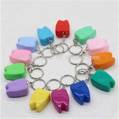 China Nylon Promotional Logo OEM Printed Dentist Gifts Tooth Shape Dental Floss for sale