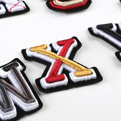 China Sustainable Multiple Choice Embroidery Letters Patches Iron On Letters Computer Embroidery Alphabet Lettering for sale