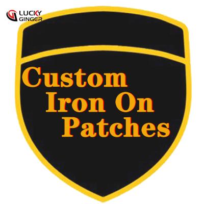 China China Factory Various Viable Custom Logo Round Iron On Backing Embroidery Patches For Clothing Flower Woven Badge DIY Accessories Patch for sale