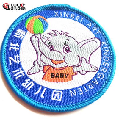 China Custom Wholesale 3D Woven Patch Iron On Customized Logo Patch for sale