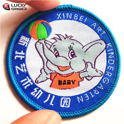 China Custom Woven Labels Patches Woven 3D Woven Label Applique For Apparel for sale