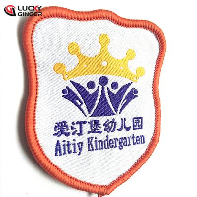 China Free Samples Customized 3D Iron Patch Iron On Woven Patch For Clothes Accessories Kindergarten Woven Patch for sale