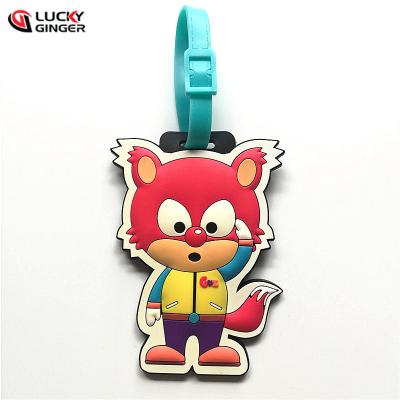 China Soft Rubber Recognition Hang Logo Rubber/PVC/Silicon Custom Luggage Silicon PVC Luggage Tags for sale