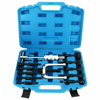 China Auto Repair Tools 16Pcs Bearing Puller Set Inner Internal Blind Remover Tool With Slide Hammer for sale