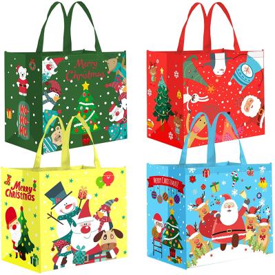 China Eco-Friendly Wholesale Eco-Friendly Christmas Factory Buying Reusable Reusable Nonwoven Custom Gift Bags for sale