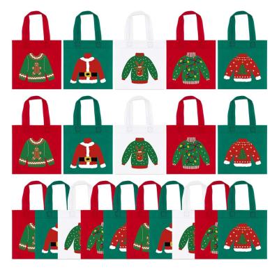 China Hot Selling Eco-Friendly Colorful Nonwoven Grocery Custom Christmas Tote Bag With Handle Eco PP for sale