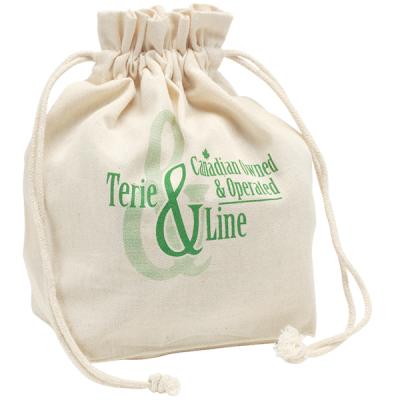 China Large capacity eco-friendly high quality reusable cotton canvas drawstring bag with custom printed logo for sale