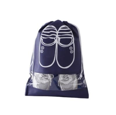 China Wholesale Customized Non Woven Drawstring Reusable Travel Shoe Bag Shoe Bag for sale