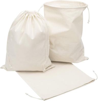 China Eco-Friendly Reusable Multi Purpose Muslin Cotton Storage Bags Natural Cotton Potato Onion Storage Bags Canvas Recycle Shoes Bag for sale