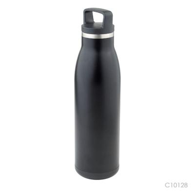 China Black 500ml PORTABLE Expanding Reusable Black Water Bottle Vacuum Insulated Water Bottle With Custom Logo for sale