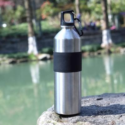 China Wholesale Custom Viable Aluminum Sports Bottle BPA Free Aluminum Drinking Water Bottle With Carabiner for sale