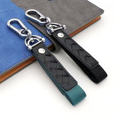 China Fashion High End Leather Car Pendant Strap Keyholder Man Car Key Chain for sale