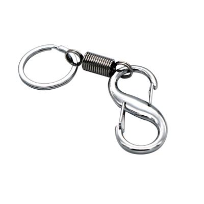 China Professional Alloy S Letter Metal Spring Key Chain Snap Key Ring for sale