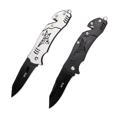 China Non-variable Practical Black Stainless Steel Mini Camping Pocket Knife for sale