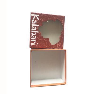 China Personalized Eco - Friendly Custom Design Candy Box Paper Packaging Box With Window for sale