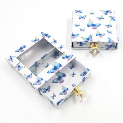 China Eco-Friendly Private Label Rectangular Paper Slippery Small Boxes Logo Eyelash Packaging Box Custom Made for sale