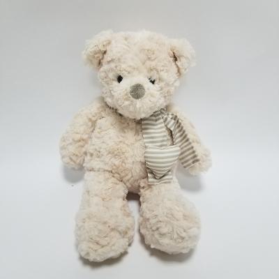 China Promotional New Style Stuffed Plush Teddy Bear Stuffed Toy With Heart Link Wholesale Cream Mini Cute Bear for sale