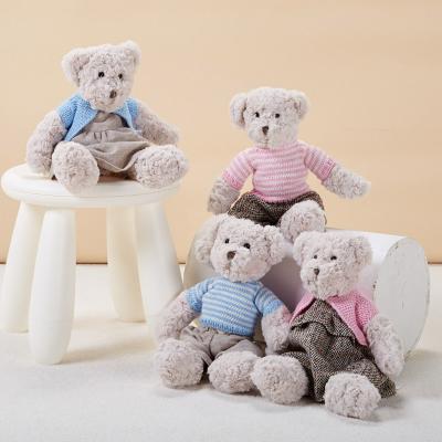 China Promotional Stuffed Plush Toy Personalized Teddy Bear With Jumper For Baby for sale