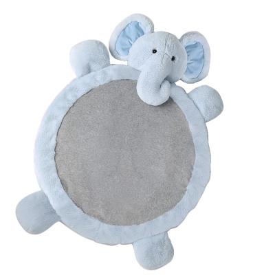 China Educational Newborn Animal Shaped Cuddly Baby Toy Plush Elephant Baby Playing Mat Quilt Blanket for sale