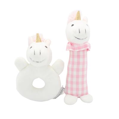 China Toy Ready Musical To Board 2021 Soft Cup Baby Toy Rattle Unicorn Hand Bell Novelty Toys Child Rattle Animal Set for sale