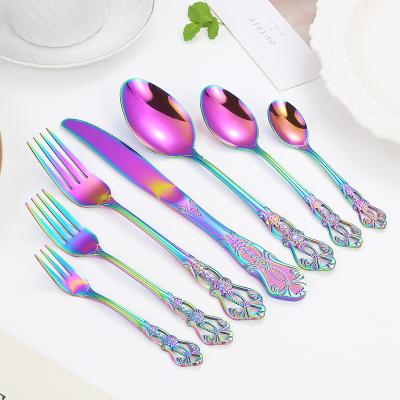 China Sustainable Stainless steel Western knife and fork light luxury hotel Western restaurant high-end tableware for sale