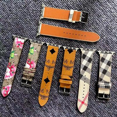 China Adjustable Luxury Design Leather Material Watchband For Watch 7 Series 6 5 4 3 2 1 44mm 42mm 40mm 38mm Band For Appled Watch Band for sale