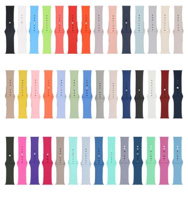 China Designer Smart Wrist Silicone Rubber Watch Bands For Apple Watch Strap Rubber Series 6 5 4 For Iphone Iwatch Strap 38 40 42 44 mm for sale