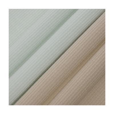 China Ribbed Stretch Yarn Fabric Fashion Tops Skirt Pants Knitted Fabric for sale