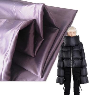 China Eco-friendly Recycled Waterproof RPET Polyester 430T Waterproof Fabric For Downproof Jacket for sale