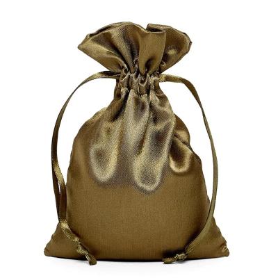 China Elegant Small Old Willow Silk Fabric Drawstring Bag Gift For Phone Packaging for sale