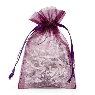 China Gift Wrapping Amazon Wine Color Organza Luxury Choice Drawstring Bag With 10Colors In Stock for sale