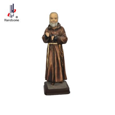 China Europe New Product Custom Made High Quality Resin Catholic Religious Saint Pio Chaplain for sale