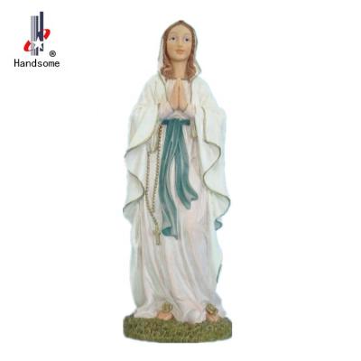 China Europe Hot Sales Catholic Religious Crafts Antique 5 Inch Our Lady Of Lourdes Resin Statue for sale