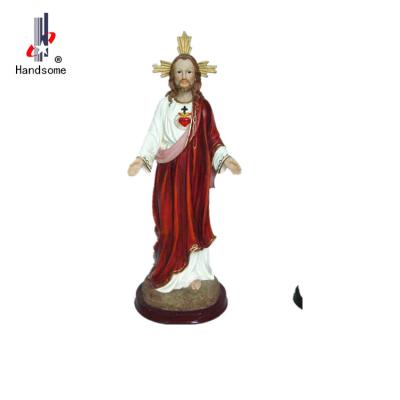 China Europe Customized Polyresin Sacred Heart Jesus Christ Statue for sale