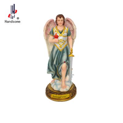 China Europe Resin Archangel Uriel Craft Gift Religious Item Angel Archangel Miguel Figurine for sale