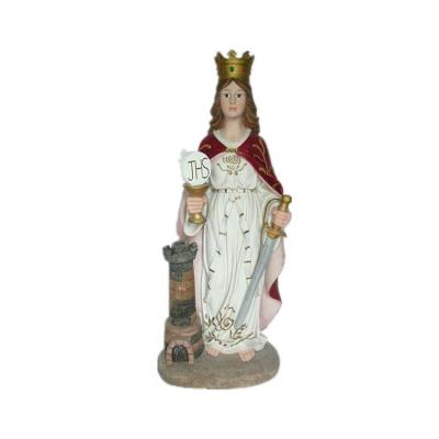 China Worldwide 36 Inch Resin Religious Items Open Home St Barbara Decor Statues for sale