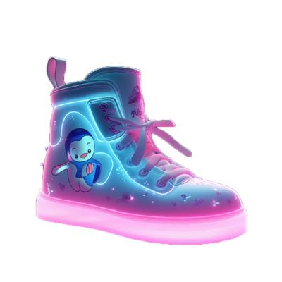 China Fashion.various color FREE SAMPLE high top sneakers glowing flashing lights led flashing light luminous direct manufacture for sale