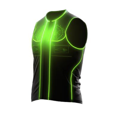 China FREE SAMPLE Fashion.various color high quality fashion led luminous clothing LED sports clothing light men's sports vest led clothing light for sale