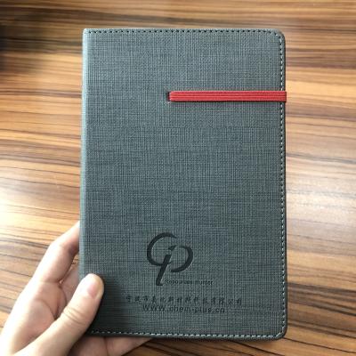 China 2019 new design hardcover PU thermo notebook with card holder and elastic band for closure for sale