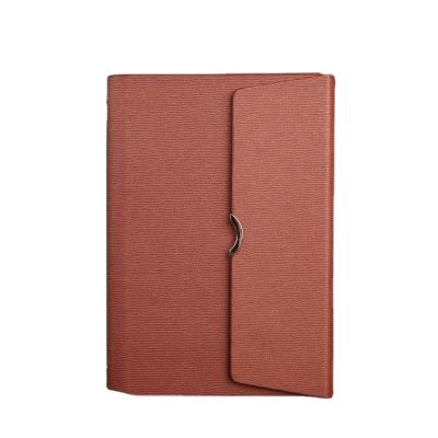 China Hardcover Book Three Folder Refillable Loose Leaf Ring Binder PU Leather Diary Notebook for sale