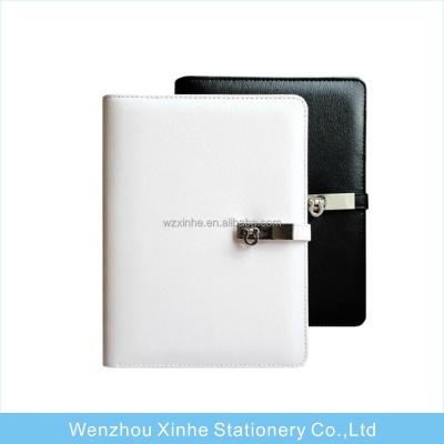 China 6 A5 Hardcover Ring Binder Refillable Leather Notebook for sale