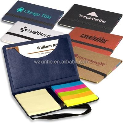 China Mini self-adhesive sticky notes with page maker, card holder and elastic strap for sale