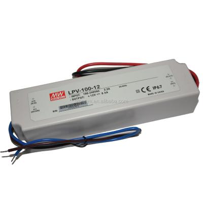 China LED Lighting Meanwell LED 12V Driver LPV-100-12 Constant Voltage LED Driver 8.5A 100W Changing Power Supply for sale